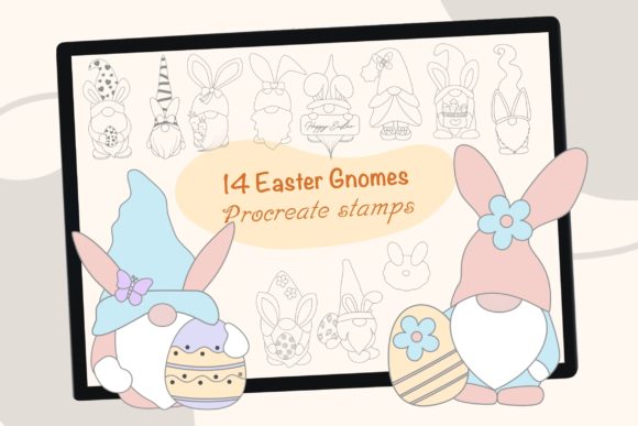 Accelerating Seasonal Design Workflows with Easter Gnome Procreate Brush Stamps