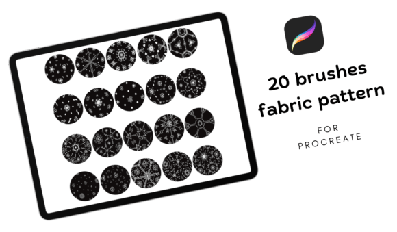 Enhancing Digital Art with 20 Brushed Fabric Patterned Stamps for Procreate