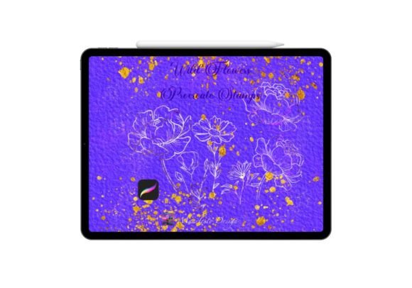 Evaluating 15 Beautiful Flowers Brush Stamps V 27 for Digital Botanical Design