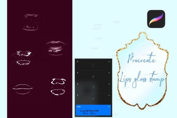 Evaluating Procreate Realistic Lip Gloss Stamps for Digital Illustration