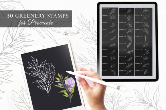 Greenery Procreate Stamps Brushset Guide