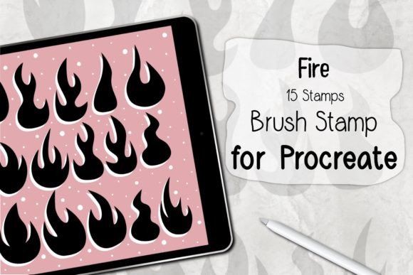 Ignite Your Art with Fire Procreate Brush Stamps