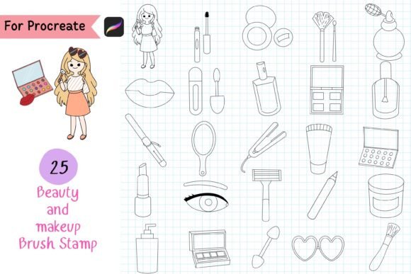 Integrating Procreate Brush Stamp Beauty and Makeup Into Your Digital Workflow