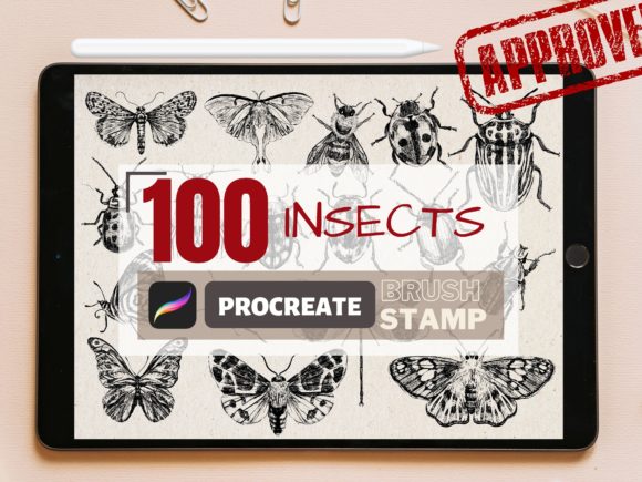 Master Nature’s Details: 100 Insect Procreate Brushes
