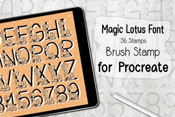 Mastering Digital Floral Design with the Magic Lotus Font Procreate Brush Stamp