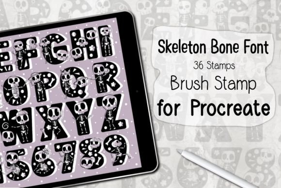 Mastering Halloween and Gothic Design with the Skeleton Bone Font Procreate Brush