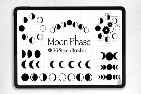 Moon Phases Procreate Stamp Brush: Elevating Your Digital Art with Celestial Precision