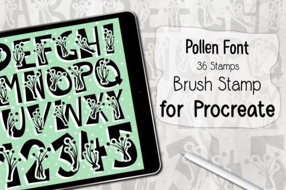 Pollen Font Procreate Brush Stamp Guide