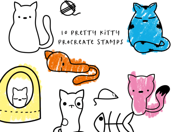 Pretty Kitty Procreate Stamps: Elevate Your Digital Art with Feline Flair