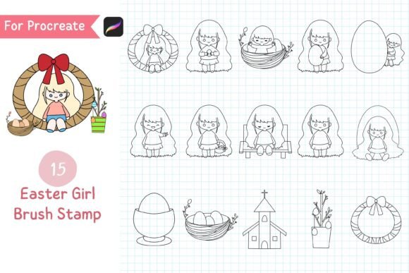 Procreate Brush Stamp Easter Girl: A Creative Shortcut for Spring Digital Art