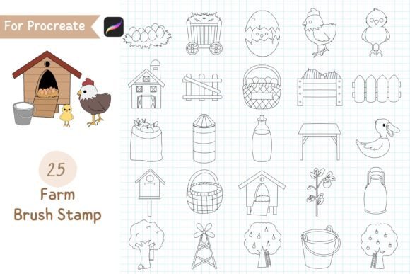 Procreate Brush Stamp Farm: Elevating Digital Illustration with Hand-Drawn Charm