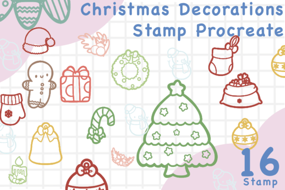 Procreate Christmas Brush Stamps