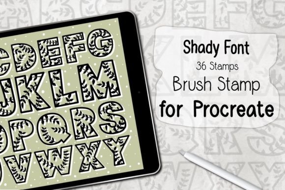 Shady Font Procreate Brush Stamp Guide