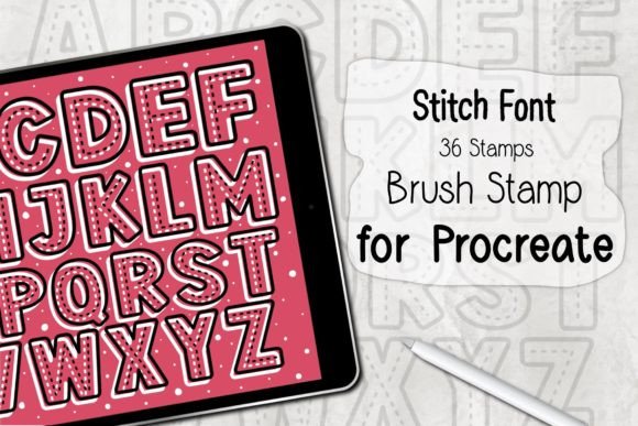 Stitch Font Procreate Brush Stamp Guide