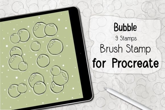 Streamlining Digital Pattern Design with the Bubble Procreate Brush Stamp