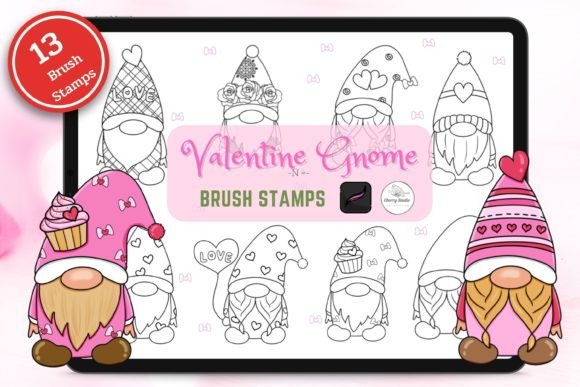 Streamlining Seasonal Design Workflows with the Valentine Gnome Brush Stamp for Procreate