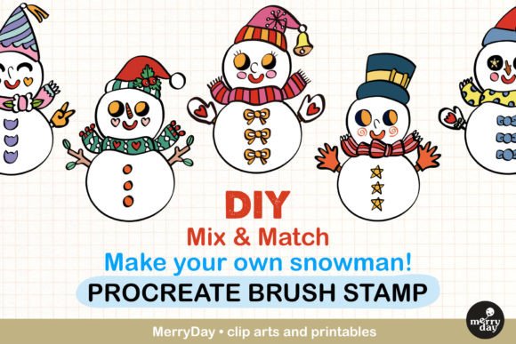 Streamlining Winter Design Workflows with the Snowman DIY Procreate Brush Stamp