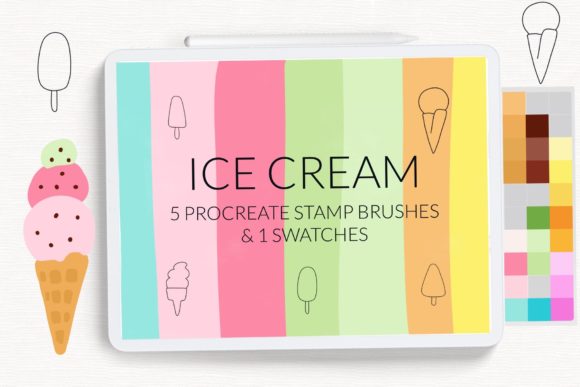 Unlock Summer Creativity: A Guide to Ice Cream Stamp Brushes and Color Palettes in Procreate